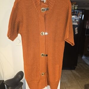 Michael Kors Rust Knit Cardigan